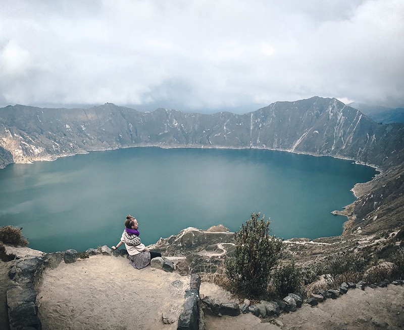 Actividades en el volcán y laguna de Quilotoa, Ecuador