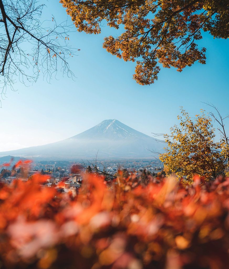 Mirador de la Pagoda Chureito en otoño
