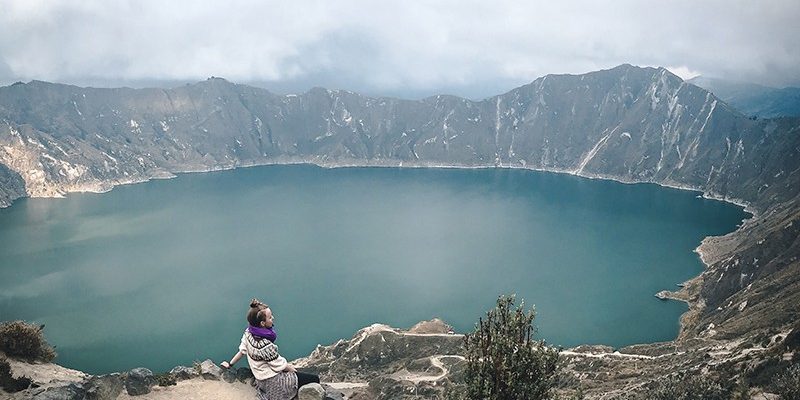 Actividades en el volcán y laguna de Quilotoa, Ecuador
